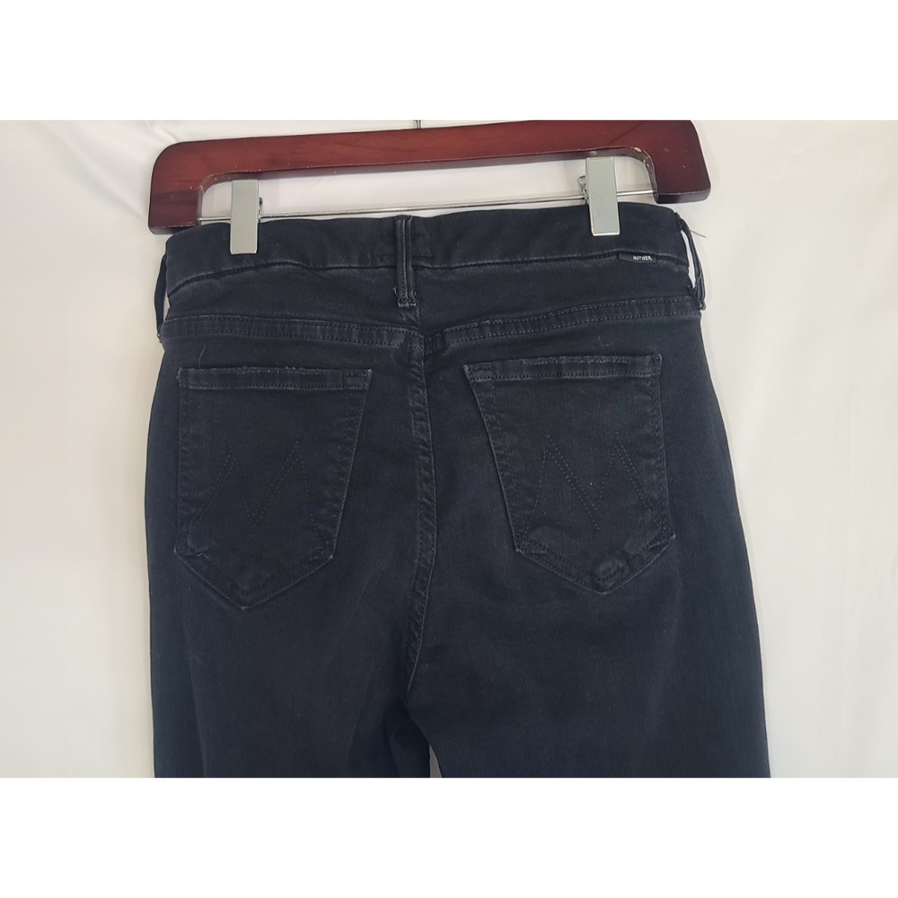 Mother Black Guilty As Sin Women's Looker Ankle Fray Jeans US 25 - Picture 8 of 9